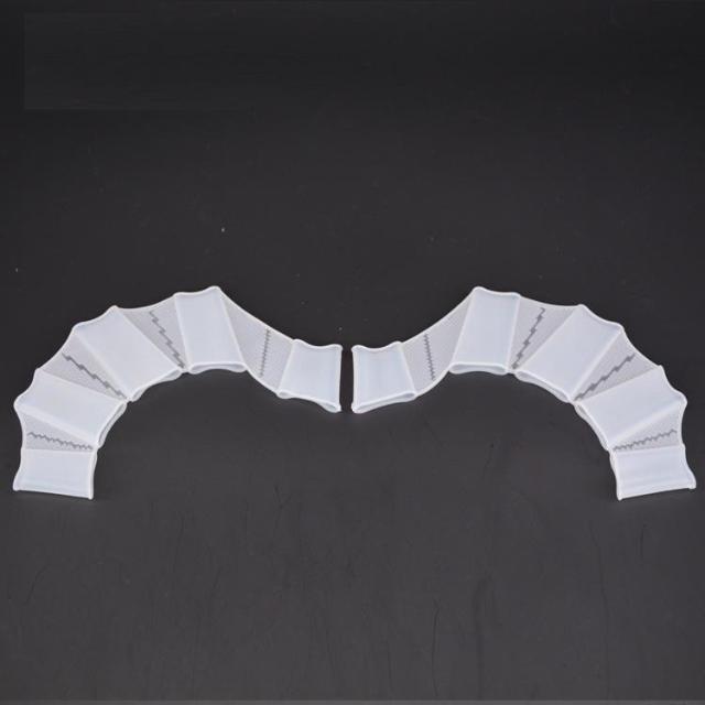 Gadgets d'Eve Blanc / S SWIMY™ : Gants Palmés en Silicone Pour la Natation